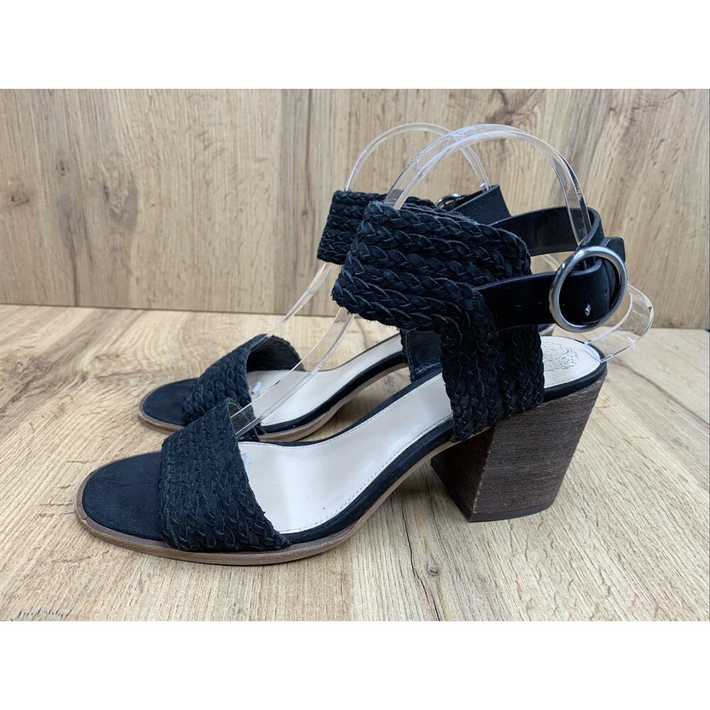 Vince Camuto Womens Kolema Block Heel Sandal Shoes Strap back Black  Size US 9M - Picture 3 of 16